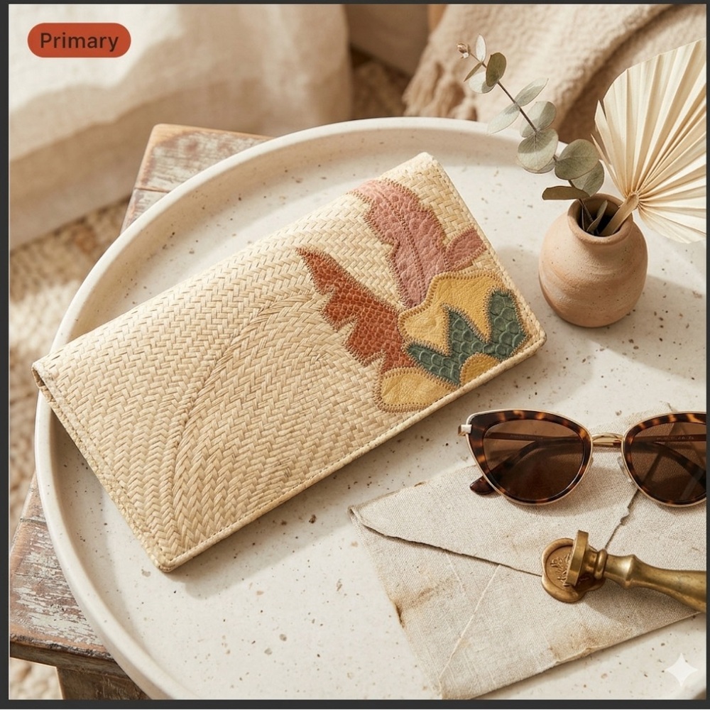 Cora Jacobs vintage wallet purse woven fabric